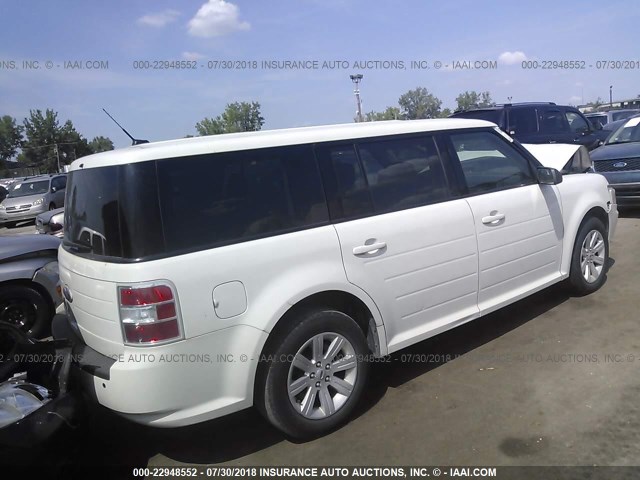 2FMGK5BC5CBD22595 - 2012 FORD FLEX SE WHITE photo 4