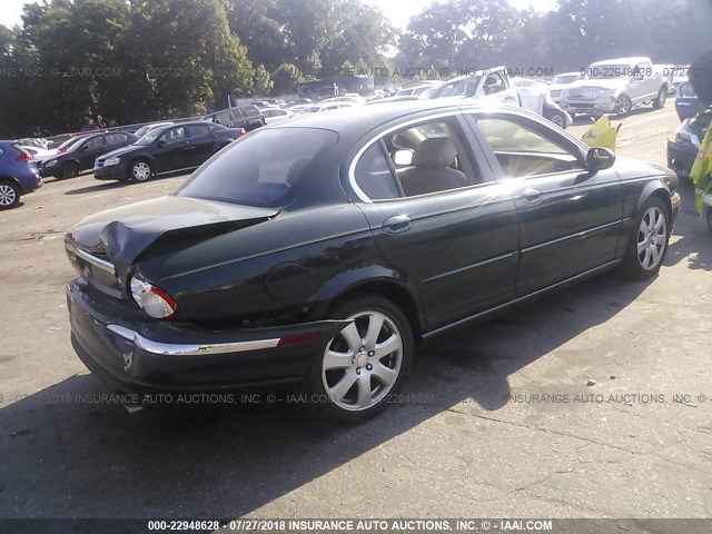 SAJEA51C74WD73682 - 2004 JAGUAR X-TYPE 3.0 GREEN photo 4