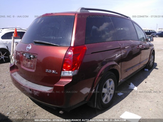 5N1BV28U44N337689 - 2004 NISSAN QUEST S/SE/SL ORANGE photo 4