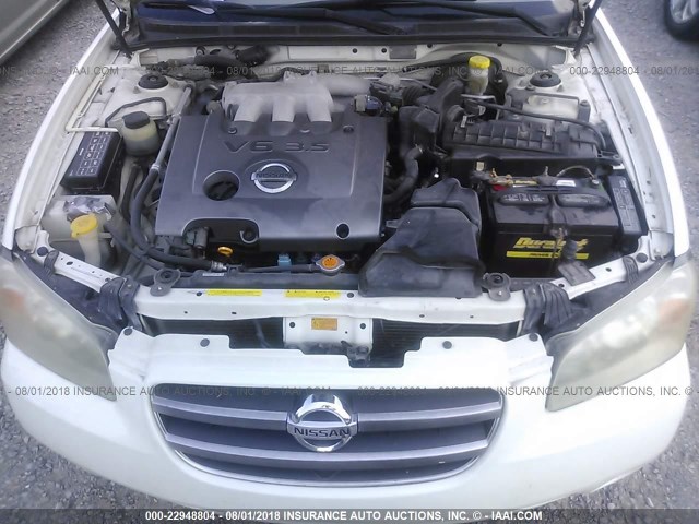 JN1DA31A73T412431 - 2003 NISSAN MAXIMA GLE/SE WHITE photo 10