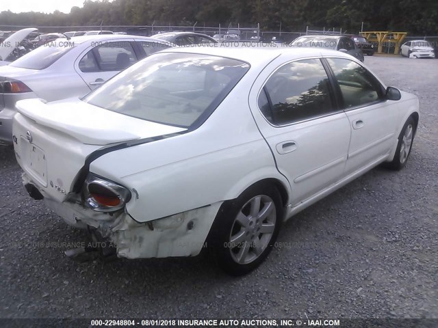 JN1DA31A73T412431 - 2003 NISSAN MAXIMA GLE/SE WHITE photo 4