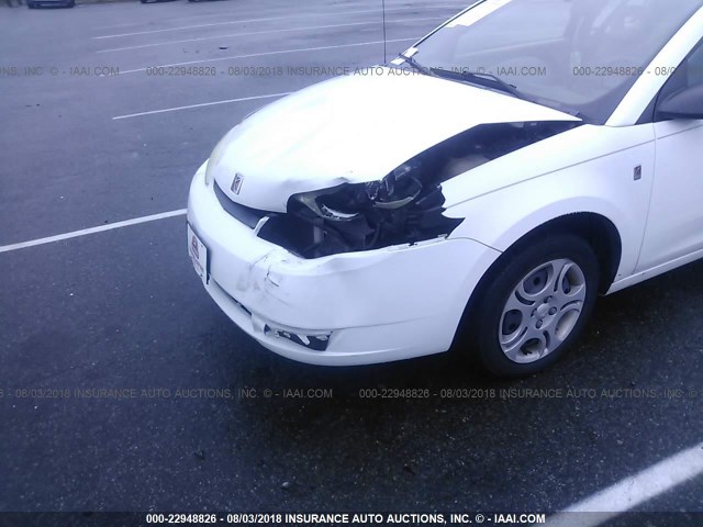 1G8AN12F34Z157773 - 2004 SATURN ION LEVEL 2 WHITE photo 6
