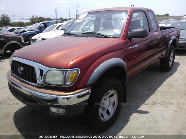 5TESM92N01Z874893 - 2001 TOYOTA TACOMA XTRACAB PRERUNNER წითელი ფოტო 2