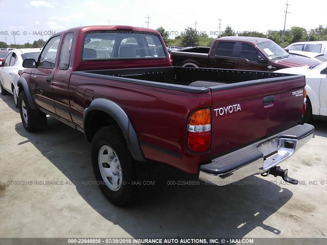 5TESM92N01Z874893 - 2001 TOYOTA TACOMA XTRACAB PRERUNNER წითელი ფოტო 3