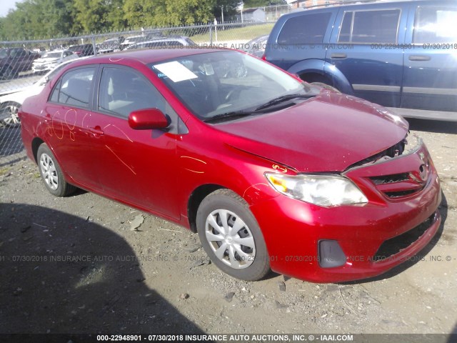 2T1BU4EE9BC650303 - 2011 TOYOTA COROLLA S/LE RED photo 1