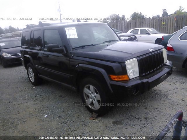 1J8HG48K76C188415 - 2006 JEEP COMMANDER BLACK photo 1