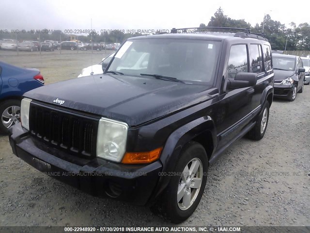1J8HG48K76C188415 - 2006 JEEP COMMANDER BLACK photo 2