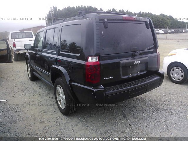 1J8HG48K76C188415 - 2006 JEEP COMMANDER BLACK photo 3
