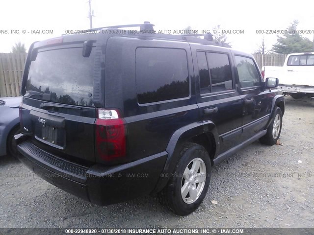 1J8HG48K76C188415 - 2006 JEEP COMMANDER BLACK photo 4