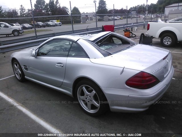 WDBSK75F03F049661 - 2003 MERCEDES-BENZ SL 500R SILVER photo 3