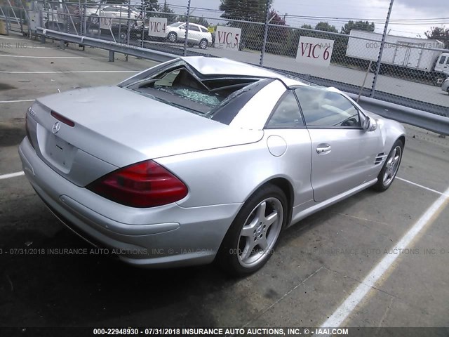 WDBSK75F03F049661 - 2003 MERCEDES-BENZ SL 500R SILVER photo 4