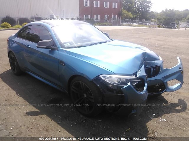 WBS1H9C52HV886922 - 2017 BMW M2 BLUE photo 1