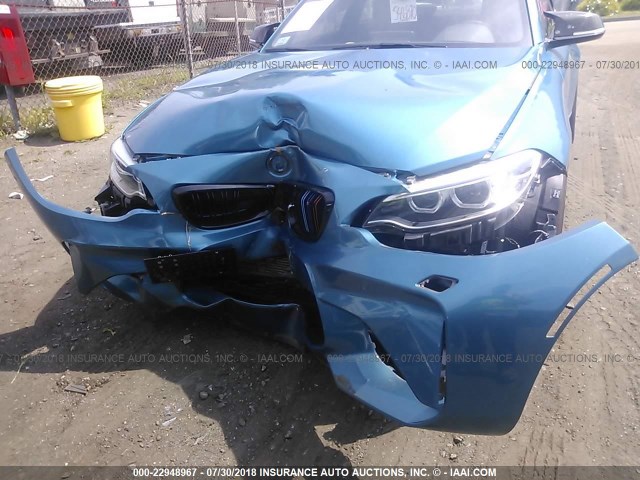 WBS1H9C52HV886922 - 2017 BMW M2 BLUE photo 6