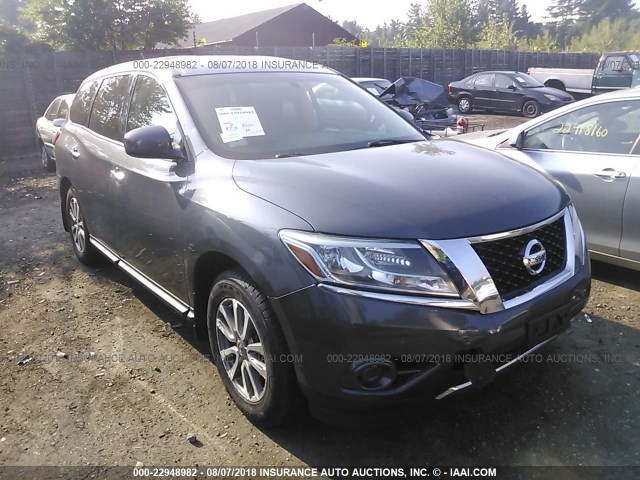5N1AR2MM6DC617714 - 2013 NISSAN PATHFINDER S/SV/SL/PLATINUM GRAY photo 1