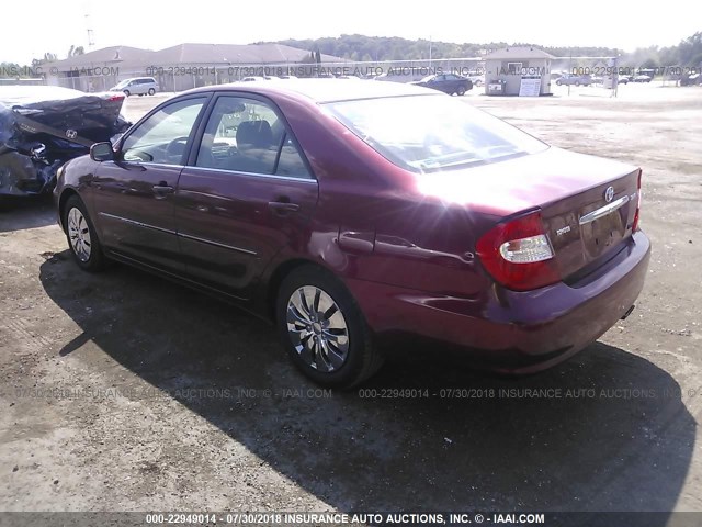 4T1BE32K53U231463 - 2003 TOYOTA CAMRY LE/XLE/SE RED photo 3