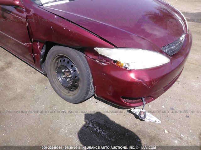 4T1BE32K53U231463 - 2003 TOYOTA CAMRY LE/XLE/SE RED photo 6