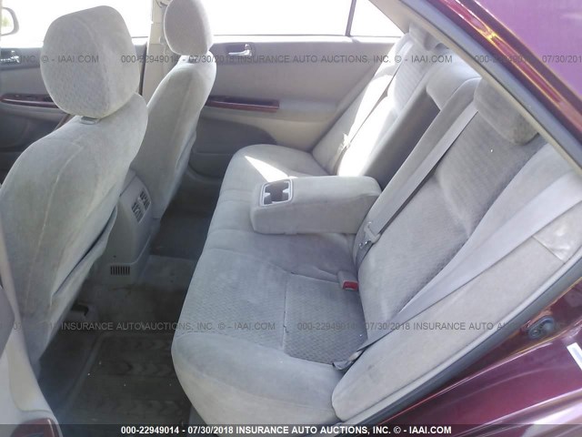 4T1BE32K53U231463 - 2003 TOYOTA CAMRY LE/XLE/SE RED photo 8