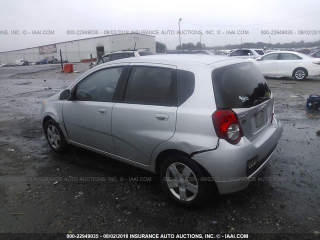 KL1TD66E69B321167 - 2009 CHEVROLET AVEO LS/LT SILVER photo 3