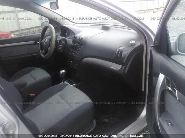 KL1TD66E69B321167 - 2009 CHEVROLET AVEO LS/LT 银色 照片 5