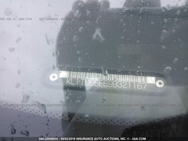 KL1TD66E69B321167 - 2009 CHEVROLET AVEO LS/LT 银色 照片 9