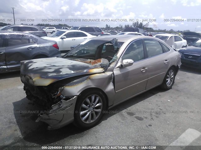 KMHFC46F57A158788 - 2007 HYUNDAI AZERA SE/LIMITED GOLD photo 2