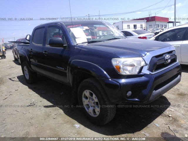 3TMJU4GN9DM151634 - 2013 TOYOTA TACOMA DOUBLE CAB PRERUNNER BLUE photo 1