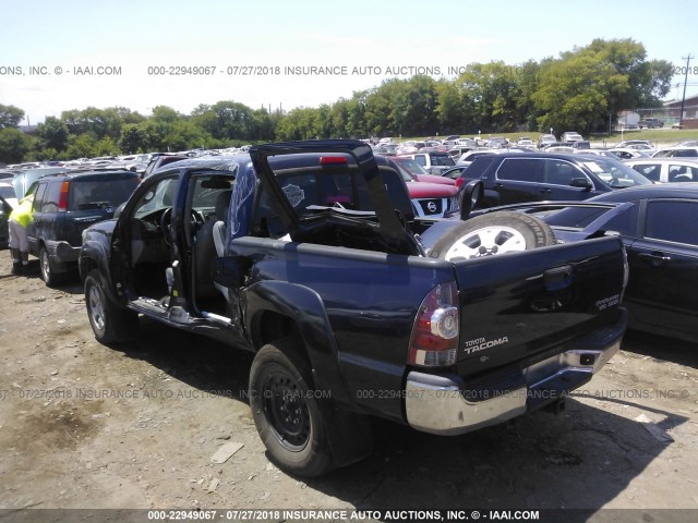 3TMJU4GN9DM151634 - 2013 TOYOTA TACOMA DOUBLE CAB PRERUNNER BLUE photo 3