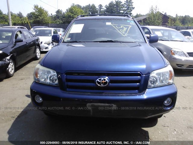 JTEEP21A450108872 - 2005 TOYOTA HIGHLANDER LIMITED Dark Blue photo 6