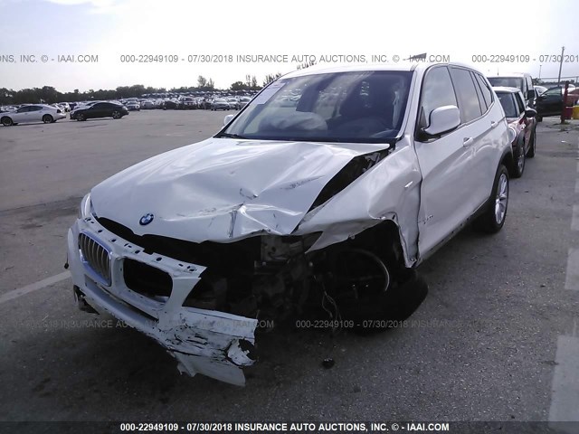 5UXWX9C59E0D17012 - 2014 BMW X3 XDRIVE28I WHITE photo 6