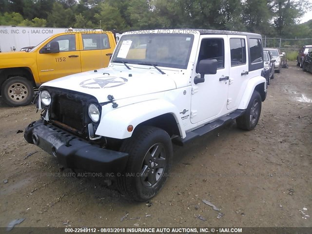 1C4BJWDGXCL289665 - 2012 JEEP WRANGLER UNLIMITE SPORT WHITE photo 2