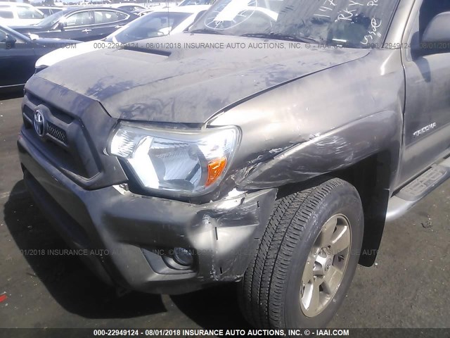 3TMJU4GN5DM147547 - 2013 TOYOTA TACOMA DOUBLE CAB PRERUNNER GRAY photo 6