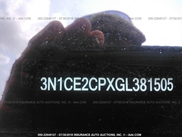 3N1CE2CPXGL381505 - 2016 NISSAN VERSA NOTE S/S PLUS/SV/SL/SR WHITE photo 9