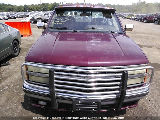 1GCHC39NXPE238994 - 1993 CHEVROLET GMT-400 C3500 RED photo 6