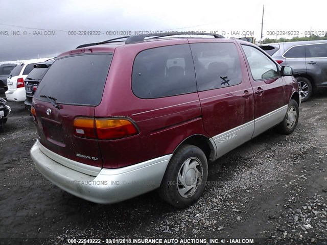 4T3ZF13C3WU005439 - 1998 TOYOTA SIENNA LE/XLE RED photo 4