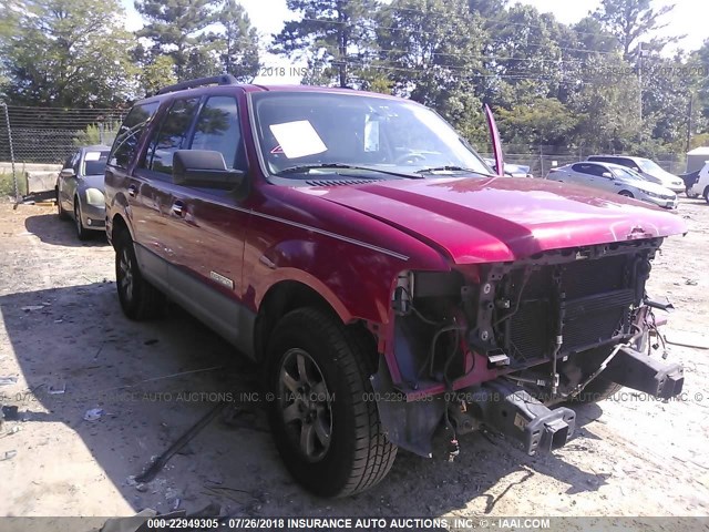 1FMFU15527LA43168 - 2007 FORD EXPEDITION XLT RED photo 1