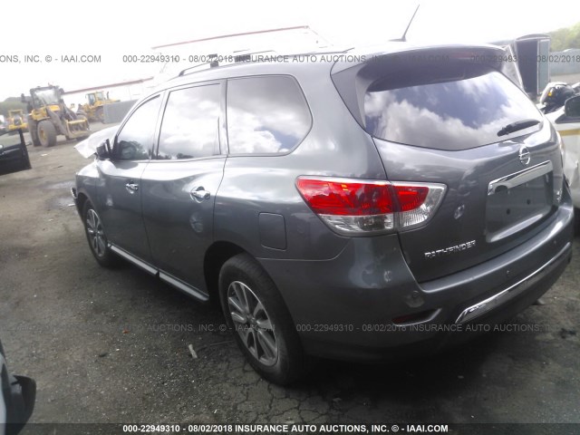 5N1AR2MM4FC649970 - 2015 NISSAN PATHFINDER S/SV/SL/PLATINUM GRAY photo 3
