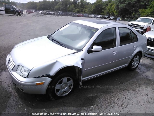 3VWSC29MX1M030765 - 2001 VOLKSWAGEN JETTA GLS SILVER photo 2