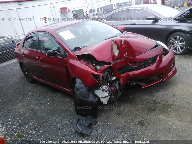 2T1BU4EE2AC277538 - 2010 TOYOTA COROLLA S/LE/XLE RED photo 1