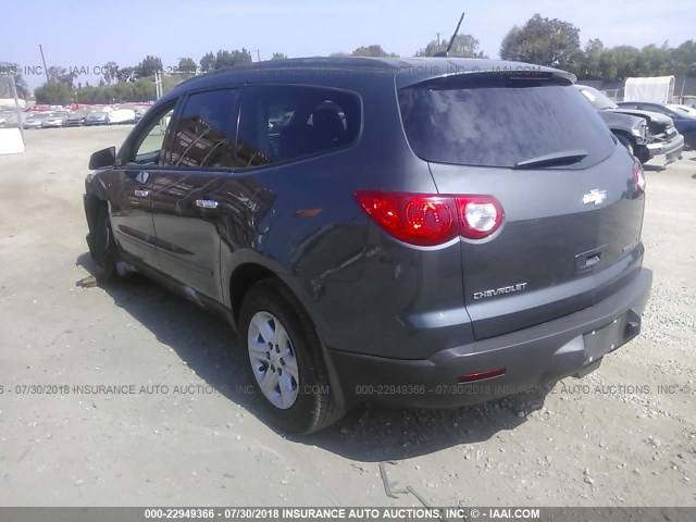 1GNER13D29S169218 - 2009 CHEVROLET TRAVERSE LS GRAY photo 3