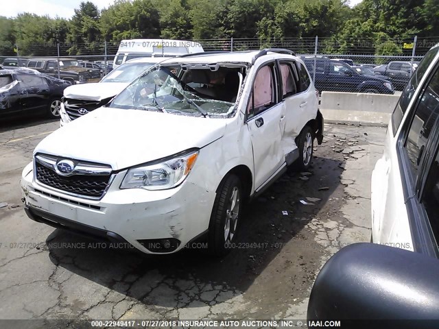 JF2SJAXC9GH466521 - 2016 SUBARU FORESTER 2.5I TOURING WHITE photo 2