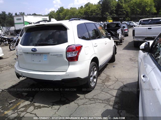 JF2SJAXC9GH466521 - 2016 SUBARU FORESTER 2.5I TOURING WHITE photo 4