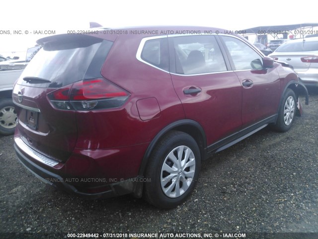 5N1AT2MT0HC791731 - 2017 NISSAN ROGUE S/SL RED photo 4