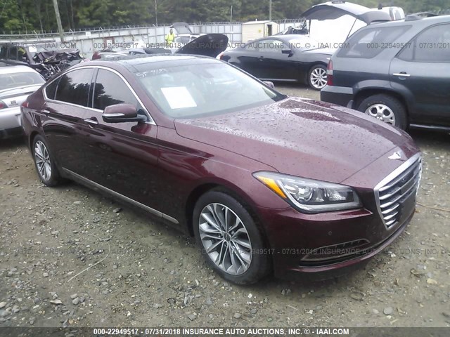 KMHGN4JE3FU047957 - 2015 HYUNDAI GENESIS 3.8L BURGUNDY photo 1