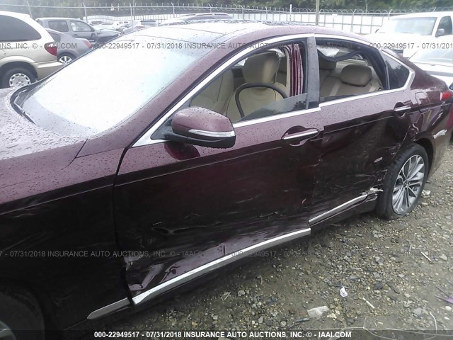 KMHGN4JE3FU047957 - 2015 HYUNDAI GENESIS 3.8L BURGUNDY photo 6