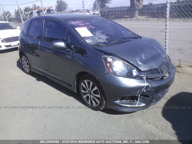 JHMGE8H58CC000702 - 2012 HONDA FIT SPORT GRAY photo 1