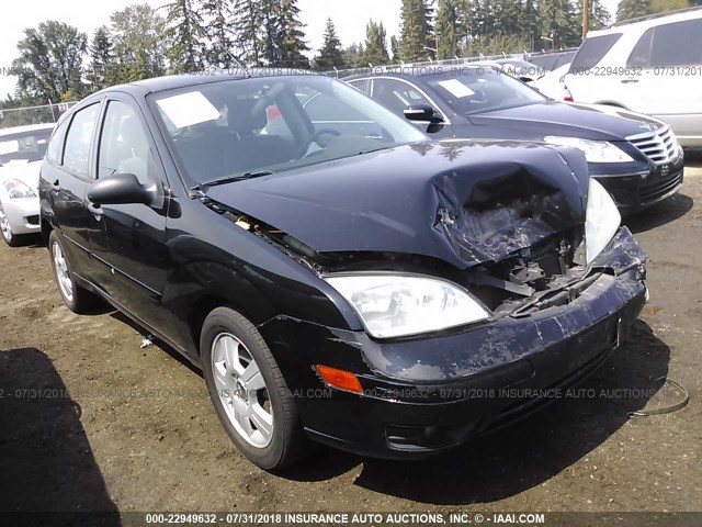 1FAHP37N77W298237 - 2007 FORD FOCUS ZX5/S/SE/SES BLACK photo 1