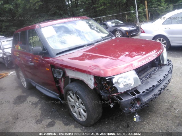 SALSK25448A127309 - 2008 LAND ROVER RANGE ROVER SPORT HSE BURGUNDY photo 1