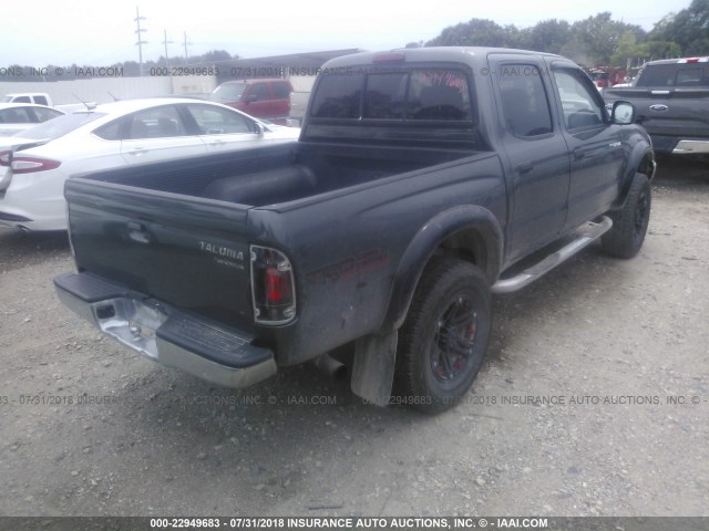 5TEGM92N41Z823452 - 2001 TOYOTA TACOMA DOUBLE CAB PRERUNNER GRAY photo 4