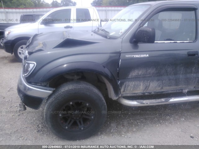 5TEGM92N41Z823452 - 2001 TOYOTA TACOMA DOUBLE CAB PRERUNNER GRAY photo 6