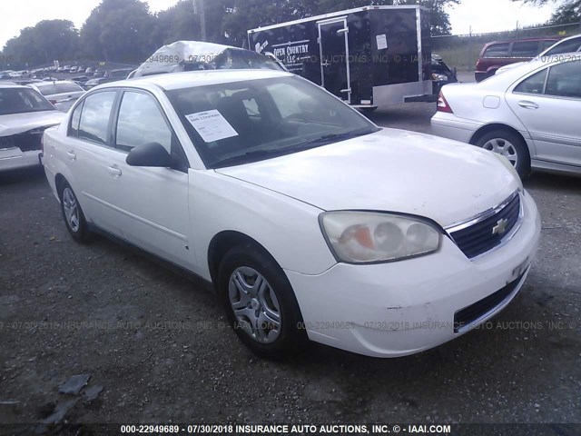 1G1ZS58F37F296378 - 2007 CHEVROLET MALIBU LS WHITE photo 1